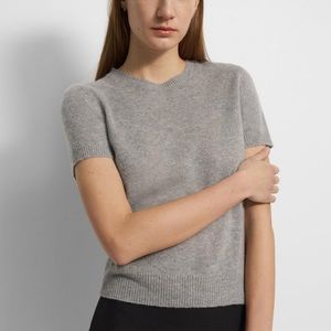 Theory Cashmere Short Sleeve Sweater